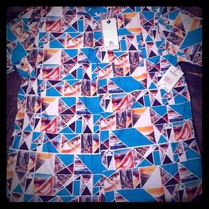 Mens Parish Nation Multicolor Casual Shirt 2x